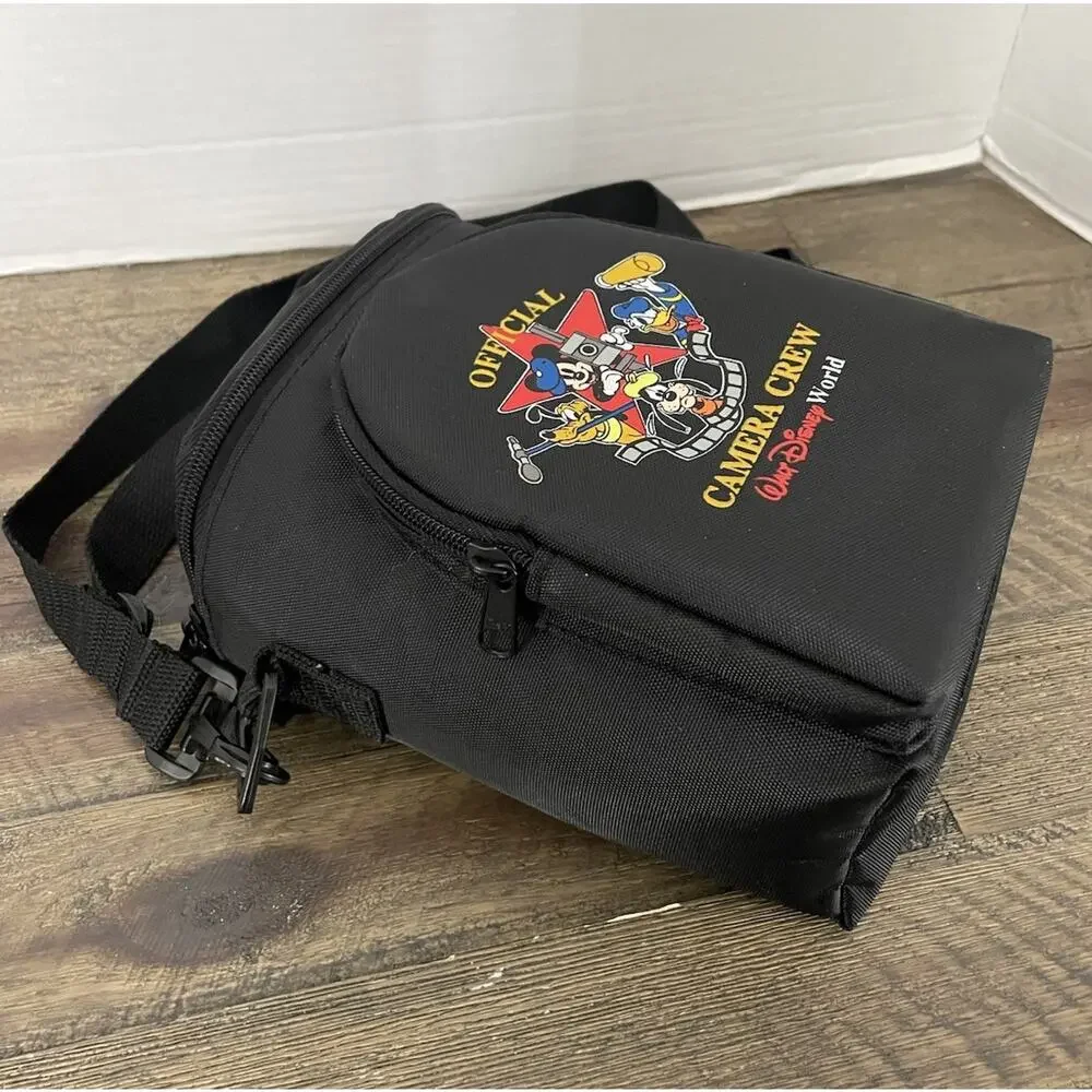 Vintage Walt Disney World Camera Crew Bag/Case w Strap 2 Pocket Mickey Mouse WDW